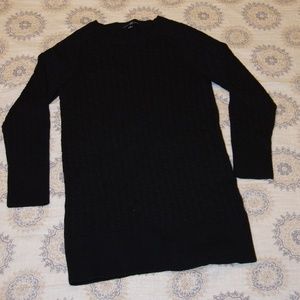 GAP - Black Ribbed Pullover Crew Neck Sweater